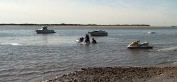 Fun on the beach outside chalet